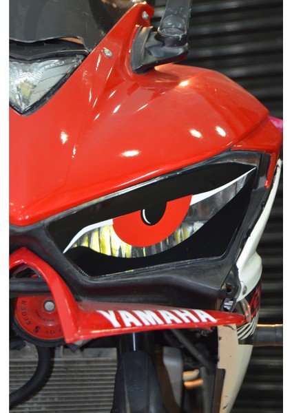 Yeni Özel Motosiklet Sticker Kızgın Göz Far Gözü Far Filesi Yzf R25 2015-2018 Uyumlu modelleri