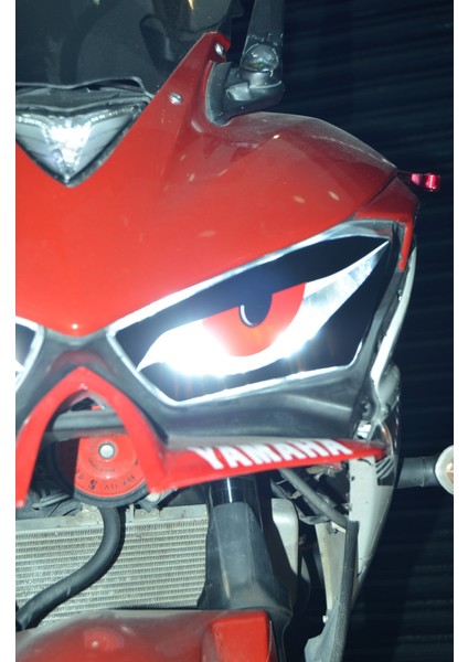 Yeni Özel Motosiklet Sticker Kızgın Göz Far Gözü Far Filesi Yzf R25 2015-2018 Uyumlu fırsatları