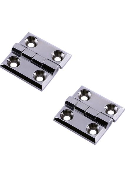 Metal 2 Adet 60X60 mm Gümüş Yaprak Menteşe Kapi Pencere Dolap Mobilya Kapak Menteşe Bağlantı