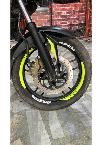Yeni Özel Motosiklet Jant Şeridi Pulsar Yeni Özel Motosiklet Jant Şeridi Neon Yeşil Sağ-Sol/ön-Arka