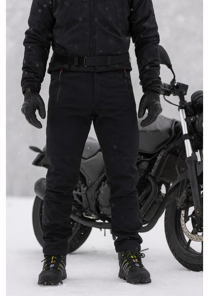 Kışlık Softshell Motorcu Pantolonu Su ve Rüzgar Geçirmez Outdoor
