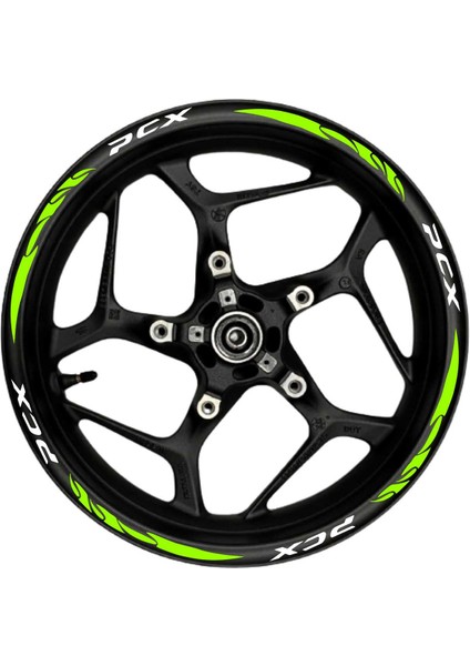 Pcx Beyaz Yazılı Neon(Fıstık Yeşili) Pençe Şeritli