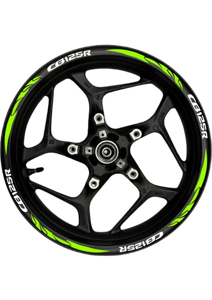 CB125R Beyaz Yazılı Neon(Fıstık Yeşili) Pençe Şeritli