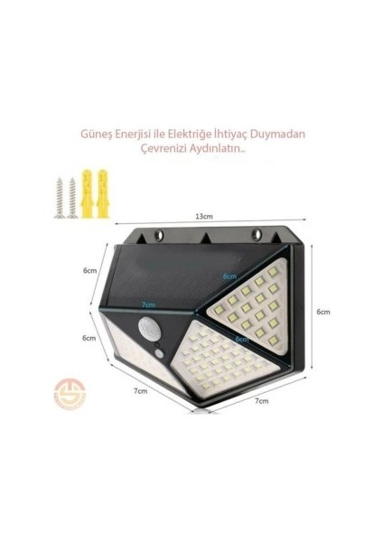 Solar Bahçe Aydınlatma Lambası 100 LED modelleri