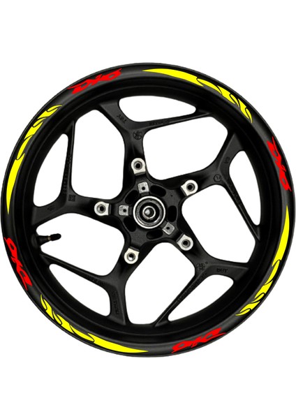 Dio Kırmızı Yazılı Sarı Pençe Şeritli