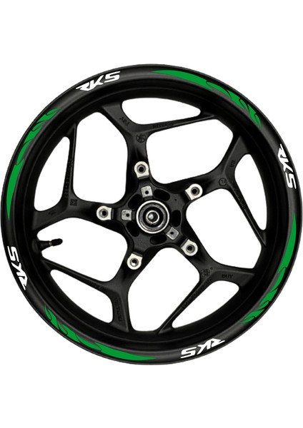 Rks Beyaz Yazılı Yeşil Reflektif Pençe Şeritli