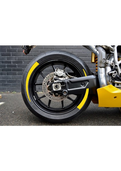 Yeni Özel Motosiklet Lastik Yanağı Sarı Sağ-Sol/ön-Arka