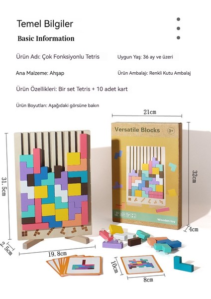 Çocuklar Için 3D Stereo Tetris Yapı Blokları Eğitici Erken Eğitim Oyuncakları (Yurt Dışından) fiyatları