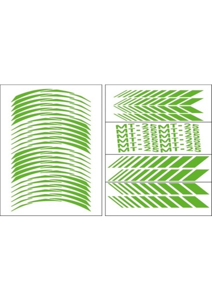 Yeni Özel Motosiklet Jant Şeridi MT25SRT001 Yeşil Reflektörlü Yamaha Mt-25 14-21 Sağ-Sol/ön-Arka