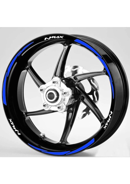 Yeni Özel Motosiklet Jant Şeridi Nmax Mavi Sağ-Sol/ön-Arka