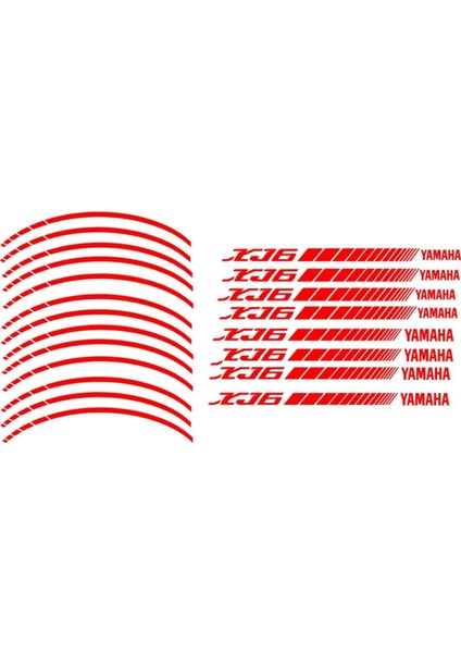 Yeni Özel Motosiklet Jant Şeridi Xj6 Yamaha Uyumlu Kırmızı Sağ-Sol/ön-Arka