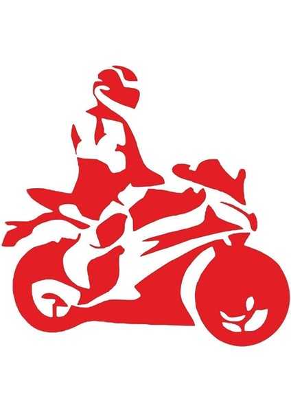 Yeni Özel Motosiklet Sticker Motorcu Figürü 13*125 cm