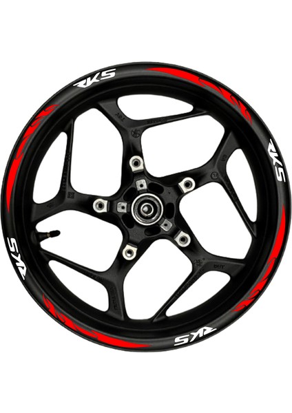 Rks Beyaz Yazılı Kırmızı Pençe Şeritli