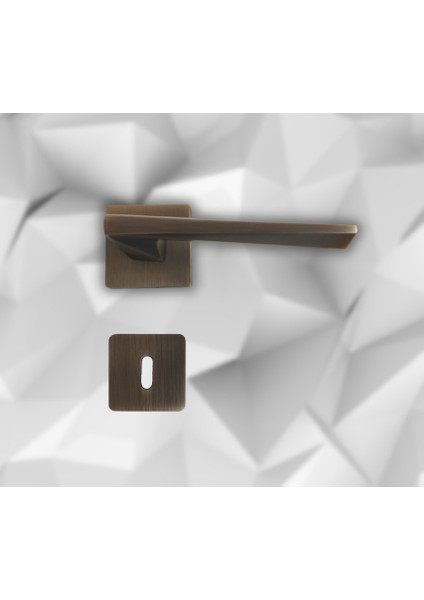 Sole ANTİK Kare Rozetli Kapı Kolu Lüks Oda Kapı Kolu