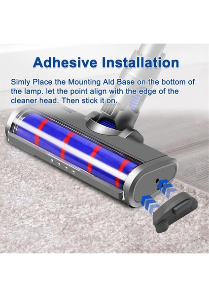 4pcs Elektrikli Süpürge Lazer Işıkları Gizli Evcil Hayvan Saçları Kediler Köpek Kürk Tozu Ekran LED Lamba Pil Evrensel Vakum Parçaları (Yurt Dışından) modelleri