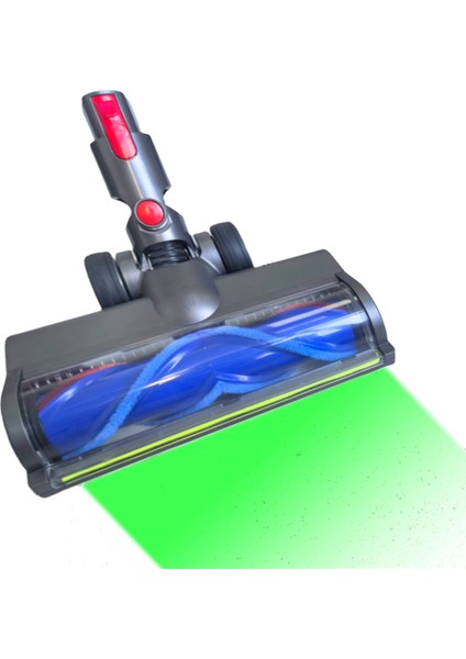 Dyson V7 V8 V10 V11 V15 Yeşil LED Işıklarla Vakum Ekleri V Şekil Kıl Yuşuk Yukarı Fırch Zemin Kafası Kiti (Yurt Dışından) modelleri