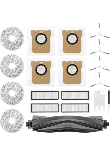 Dream L10S / L10 Ultra Robot Vakum Temel Süpürücü Ana Yan Fırça Pas Paseli Bez Pedleri Hepa Filtre Toz Torbaları Aksesuarlar (Yurt Dışından)