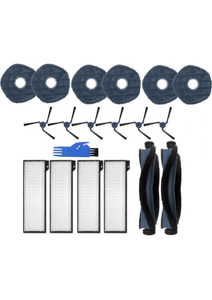 Eufy X10 Pro Omni Roller Ana Fırçalar Yan Fırçalar Filtreler Hepa Paspas Pedleri Kumaşlar (Yurt Dışından)