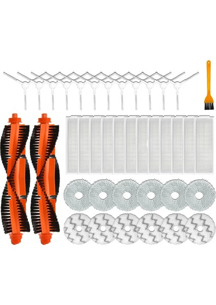 Xiaomi Için Aksesuarlar X20 C101 Robot Vakumları Kit Yedek Parçalar Mop Pad Silinme Silindir Fırçası Hepa Filtre Toz Torbaları (Yurt Dışından)