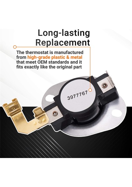 2 Pcs 3977767 Kurutucu Termostat Değiştirme Parçası - Kurulumu Kolay - 3399693 WP3977767 WP397767VP (Yurt Dışından) fırsatları