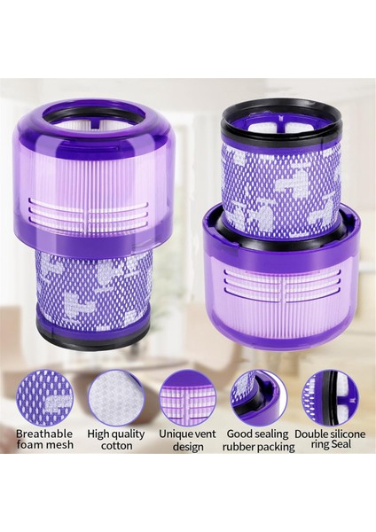 Dyson V11 V15 SV14, SV17, SV22 Için Vakum Filtreleri, Yıkanabilir ve Yeniden Kullanılabilir, DY-970013-02 ve 97001302, Filtre Değiştirme (Yurt Dışından) modelleri