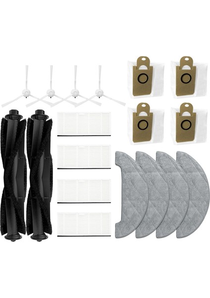 Miwhole M8 Pro Yedek Aksesuarlar Için Parçalar Robot Vakum Silindir Yan Fırçası Hepa Filtre Mop Bez Toz Torbası (Yurt Dışından)