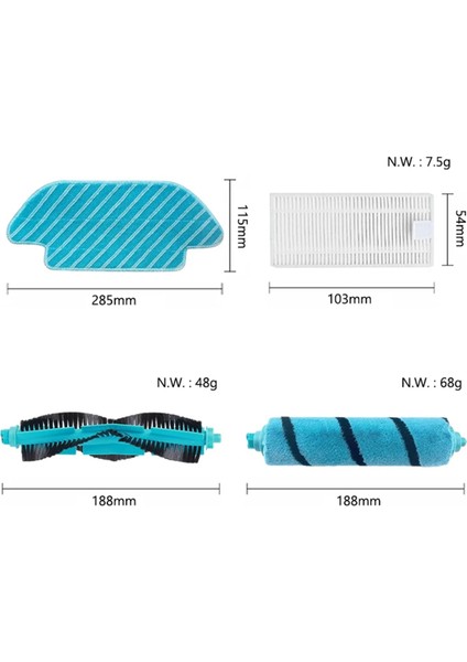 Cecotec Conga 4090 4490 4690 5090 5490 6090 Robot Vakum Süpürge Parçaları Ana Yan Fırça Hepa Filtre Mop Bezi (Yurt Dışından) fiyatları
