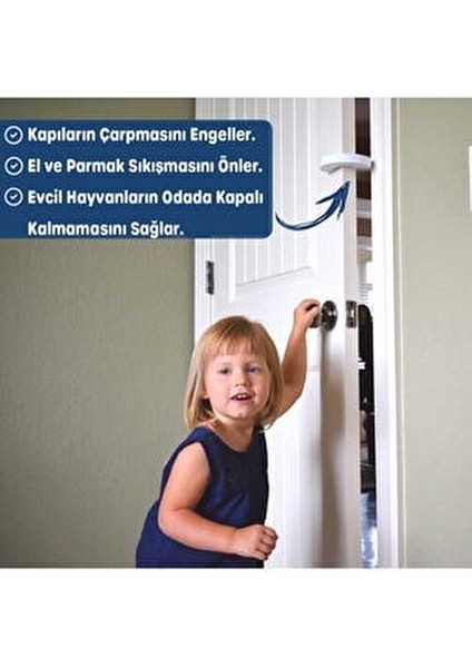 Sünger Kapı Durdurucu 4 Adet Yumuşak ve Esnek Çocuk Güvenliği için