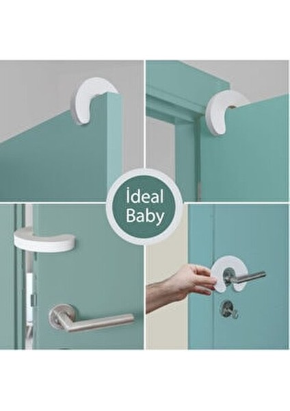 Sünger Kapı Durdurucu 4 Adet Yumuşak ve Esnek Çocuk Güvenliği için