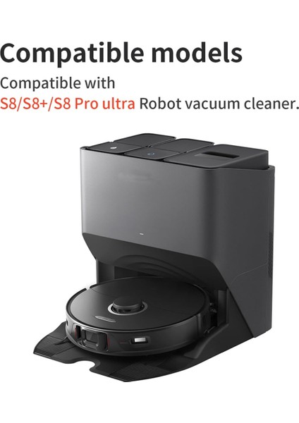 Roborock S8 Pro Ultra S8+ Aksesuarlar Için Ana Fırça Mop Bezi Yüksek Verimlilik Filtre Yedek Parçaları (Yurt Dışından) modelleri
