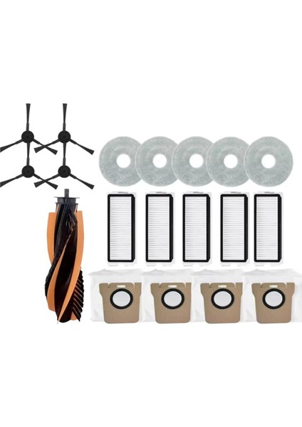 Jonr P20 Pro / T5 Pro Robot Için Vakum Temizleyici Aksesuarları Ana Yan Fırça Hepa Filtreleri Paspas Bezi Yedek Parçaları (Yurt Dışından)