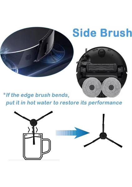 Jonr P20 Pro / T5 Pro Robot Için Vakum Temizleyici Aksesuarları Ana Yan Fırça Hepa Filtreleri Paspas Bezi Yedek Parçaları (Yurt Dışından) fırsatları