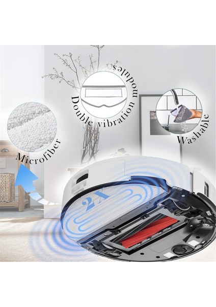 Roborock S8 Pro Ultra/ S8/ S8+Için Aksesuar Kitleri, 1 Çift Ana Fırça ile Yedek Parçalar, Paspas, Filtre, Yan Fırça (Yurt Dışından) modelleri