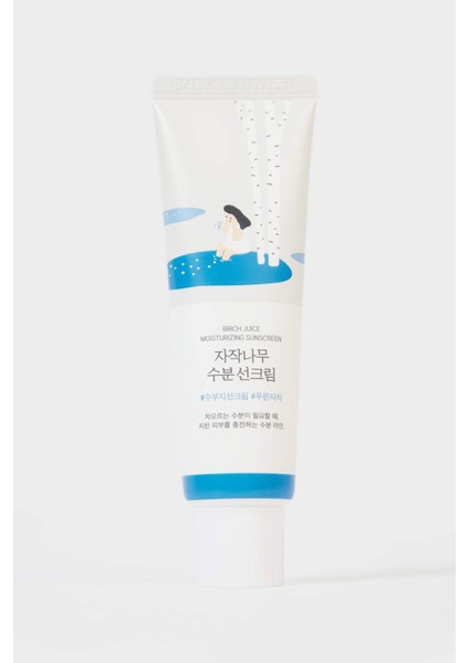 Birch Juice Moisturizing Sunscreen SPF50+ PA++++ 50ml-Huş Özlü Nemlendirici güneş kremi (Hassas Ciltler İçin, Beyazlık Bırakmaz)