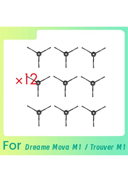 Dreame Mova M1 Için 12 Pcs Yan Fırça / Troiver M1 Temizlik Parçaları Değiştirme (Yurt Dışından)