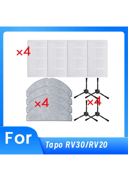 Topo RV30/RV20 Robot Vakum Süpürge Süpürücü Aksesuarları Yan Fırça Bezi Filtresi Için (Yurt Dışından)