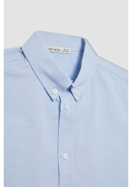 Erkek Çocuk Oxford Basic Düz Uzun Kollu Gömlek