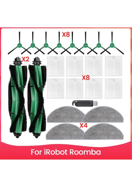 Yedek Parçalar Irobot Roomba Için Aksesuarlar Combo Vakum ve Mop Robot Y0110 Y0140 2 Ana Fırça Silindirler Filtre Mops (Yurt Dışından)