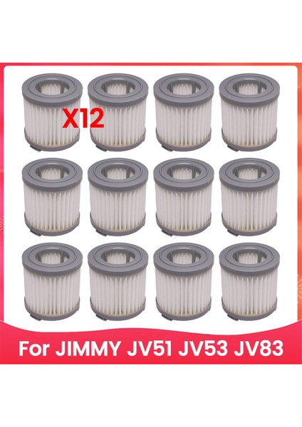 12PCS Jimmy JV51 JV53 JV83 Robot Vakum Süpürge Filtreleri Yedek Parçaları (Yurt Dışından)