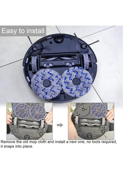 Paspas Pedleri Ecovacs Için Yedek Parçalar Deebot X1 Omni/ X1 Turbo Robot Vakum Temizleyici Temizlik Bez Mendilleri (Yurt Dışından) fırsatları