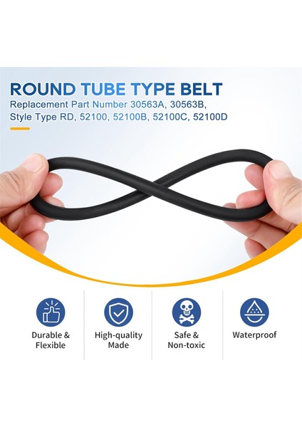 6pcs Vakum Kemeri 30563B Yuvarlak Vakum Temizleyici Kemerler Sanitaire Eureka Vakum Süpürge Stili Rd Için Dik Vakum Kemeri (Yurt Dışından) fırsatları