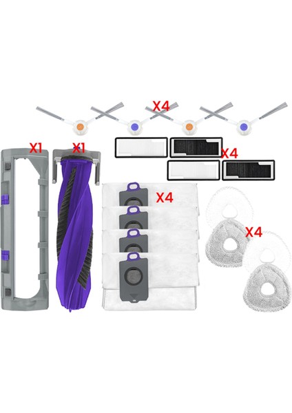 18PCS Fırça Mop Bezi Filtre Toz Torbası ve Narwal Xiaoyao Için Ana Fırça Kapak Kiti 001 Vakum Süpürge Yedek Parçaları (Yurt Dışından) fırsatları