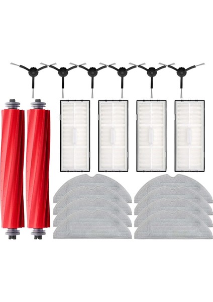 Roborock S7 Maxv Ultra S7 Pro Ultra Robot Vakum Aksesuarları Mop Hepa Filtre Toz Torbası Temizlik Haddeleme Fırçası, B (Yurt Dışından)