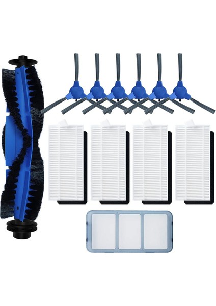 Eufy Robovac 11S Için 15T 15C 25C 30C Halı Robotik Vakum Süperatör Hepa Filtresi Ön Filter Silindir Fırçası Yan Fırçalar Set (Yurt Dışından)