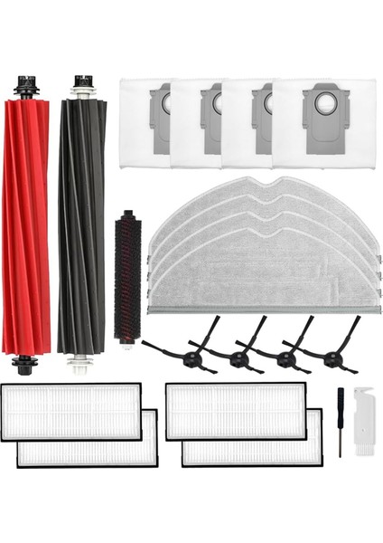 Roborock S8 Pro Ultra Robot Için Vakum Temizleyici Parçalar Toz Torbası Ana Yan Fırça Hepa Filtre Mop Pad Aksesuarları (Yurt Dışından)