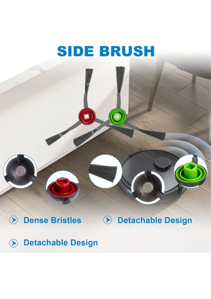 Değiştirmeler Ecovacs Deebot Ozmo 920/950/T5/T8 T8MAX T8 Power T8AIVI T8+Ana Fırçalar Yan Fırçalar Aksesuarlar (Yurt Dışından) fiyatları