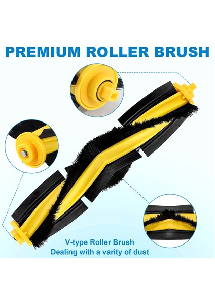 Değiştirmeler Ecovacs Deebot Ozmo 920/950/T5/T8 T8MAX T8 Power T8AIVI T8+Ana Fırçalar Yan Fırçalar Aksesuarlar (Yurt Dışından) fırsatları