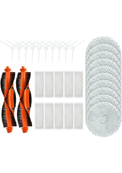 Xiaomi Robot Vakum Için X20 / Mijia Kendi Kendini Temizleyen Robot 2 / C101 Ana Yan Fırça Hepa Filtre Mop Kumaşları Yedek Parçalar (Yurt Dışından)