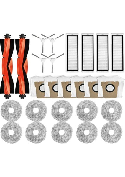 Xiaomi Robot Vakum Için X10+ / X20+ / X20 Plus Robot Vakum Süpürge Ana Yan Fırça Hepa Filtre Mop Kumaş Aksesuarları (Yurt Dışından)