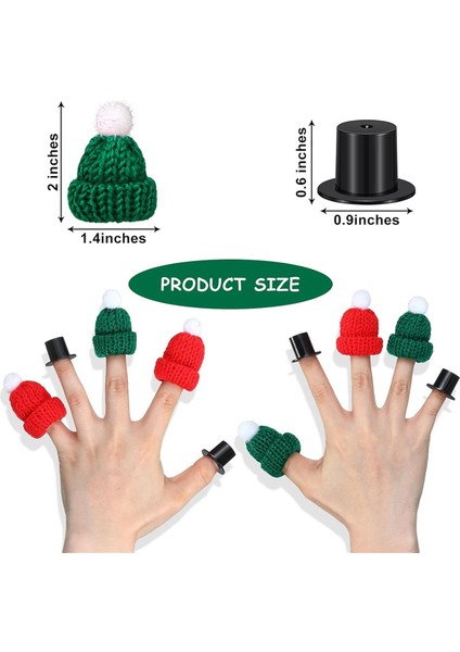 32PCS Bebek Mini Şapkalar, 16 Mini Örgü Noel Baba Şapkası ve 16 Siyah Plastik Noel Şapkası Minyatür Plastik Üst Şapkalar Içerir (Yurt Dışından) fiyatları